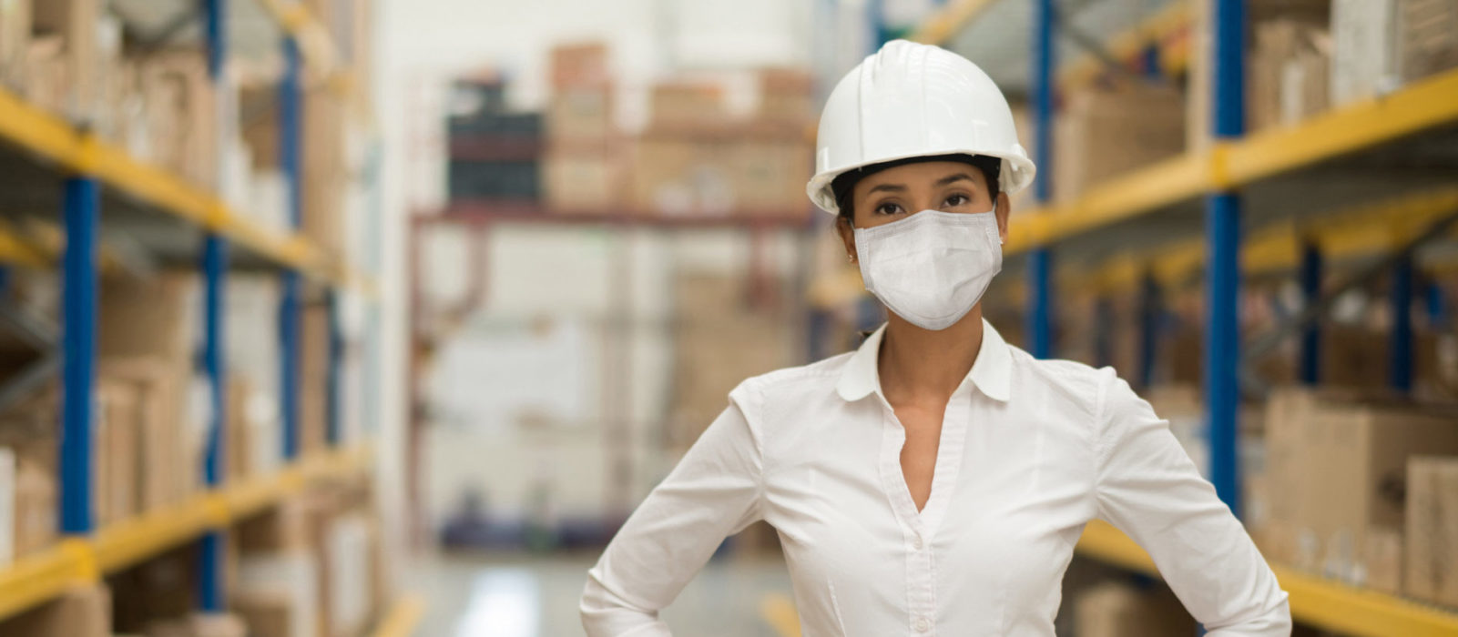 Woman Business Owner in Mask