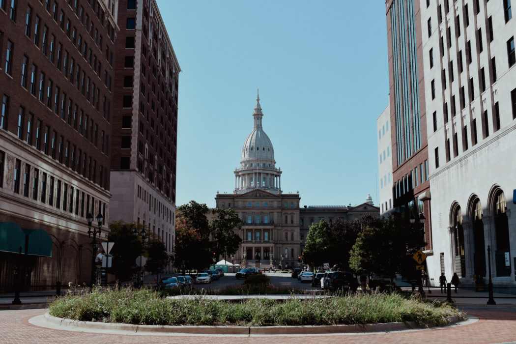 lansing capitol from washington ave