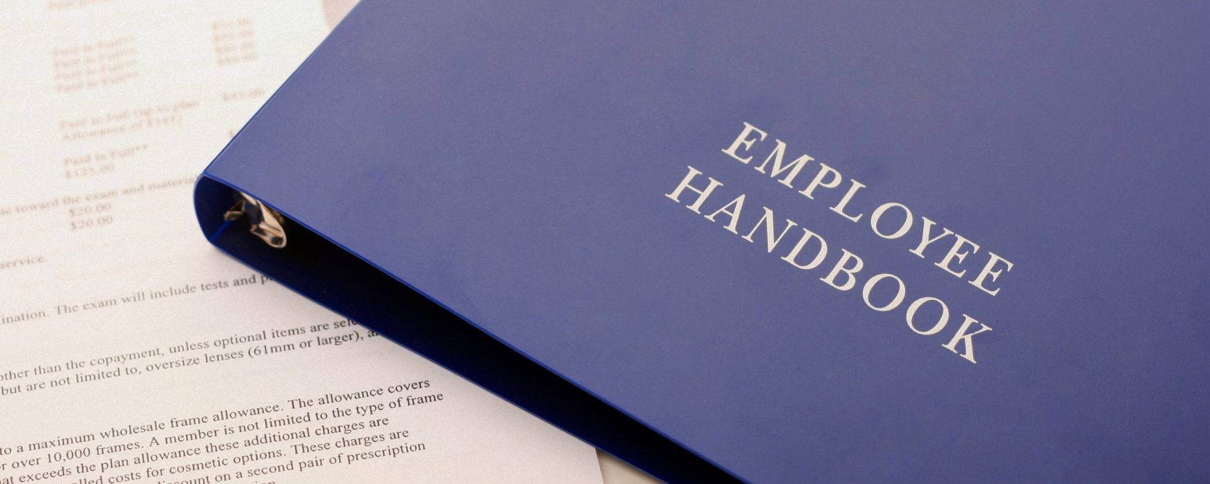 Image of employee handbook