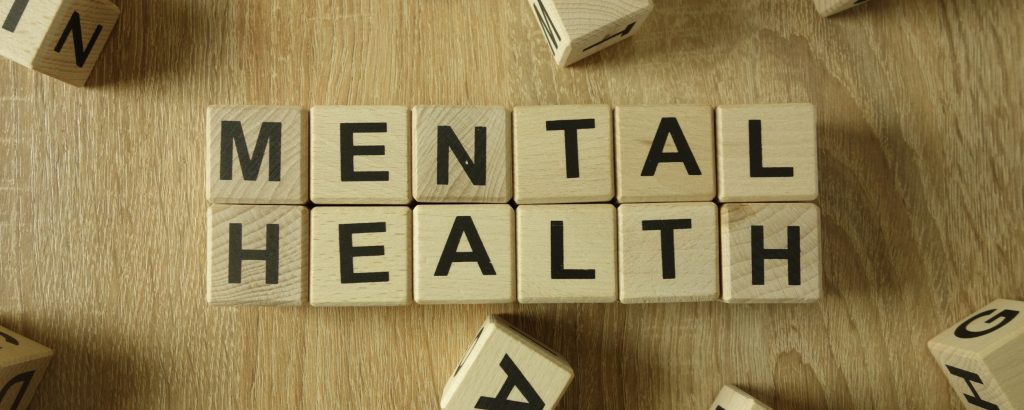 Image with blocks spelling out the words mental health