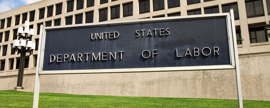 U.S. Department of Labor sign