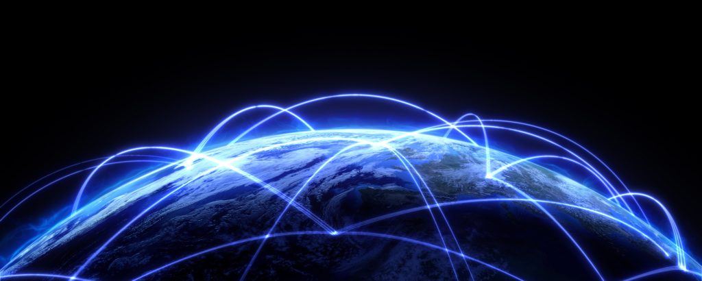 abstract earth and internet connections