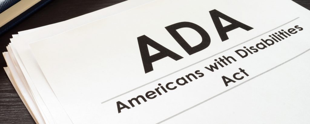 Image with the words Americans with Disabilities Act