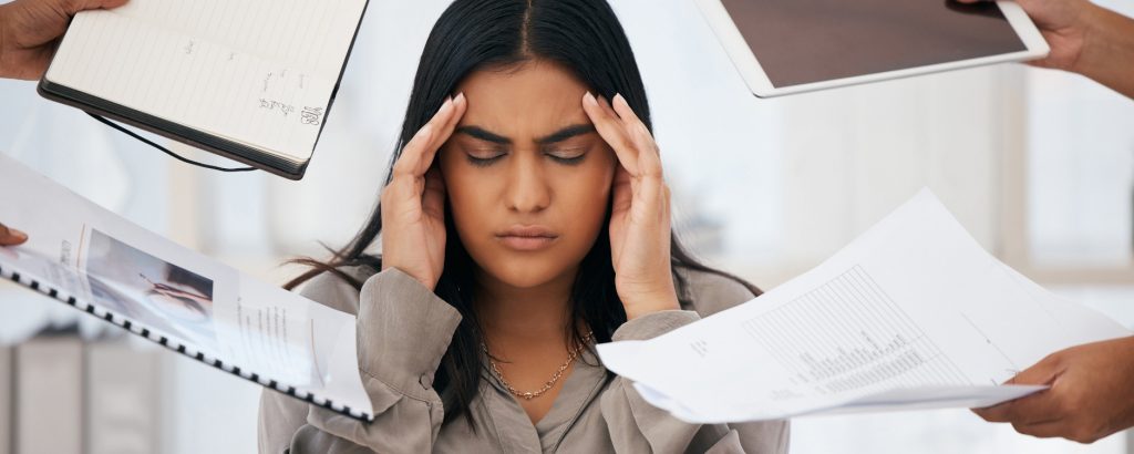 Image of person experience workplace burnout