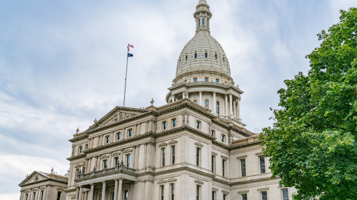 Michigan State Capitol building in Lansing