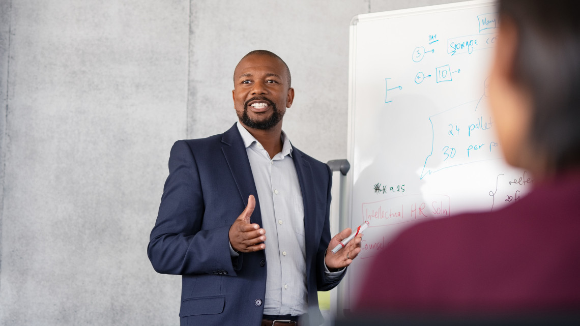 Employee participating in training and development