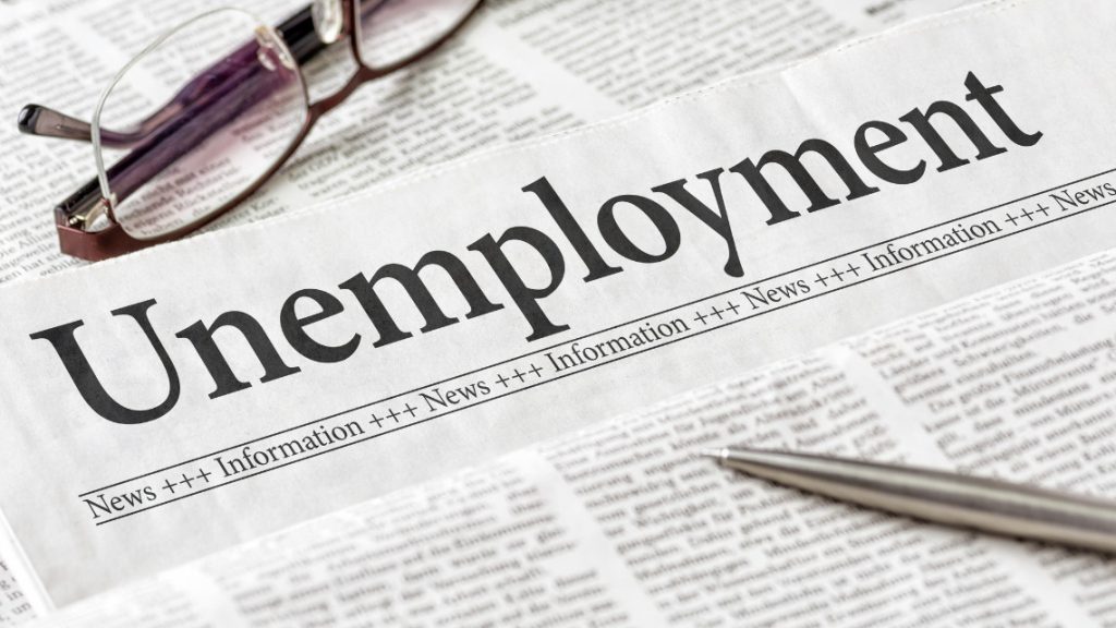 Photo with the headline of unemployment, UIA
