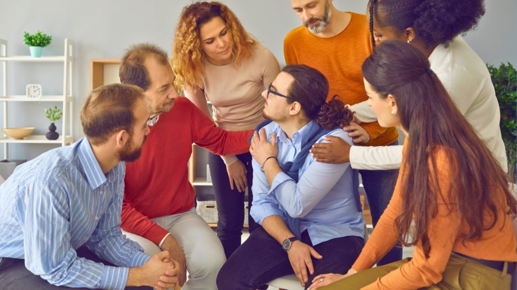 Group of people exhibiting psychological safety in the workplace