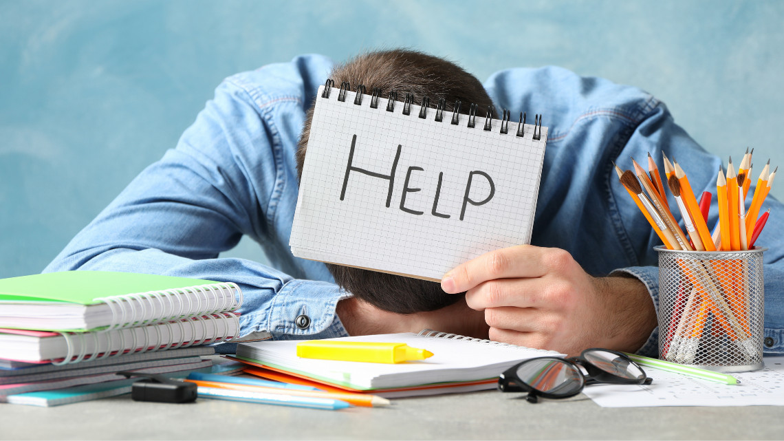 person experiencing burnout in the workplace