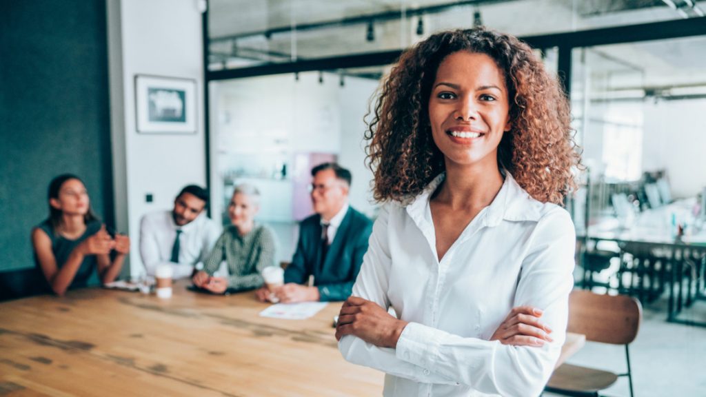 leader in the workplace demonstrating thinking and strategy