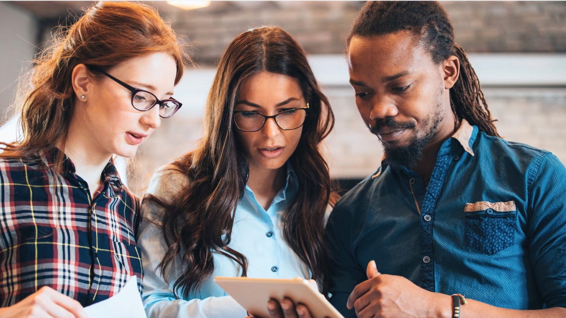 group of employees collaborating
