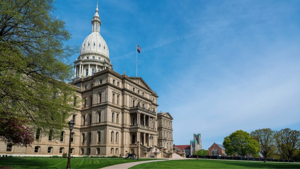 Placeholder image of the Michigan Capitol building for article on health care