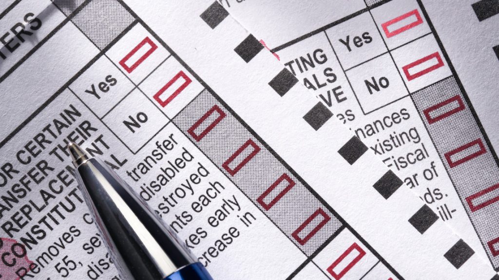 Ballot for election